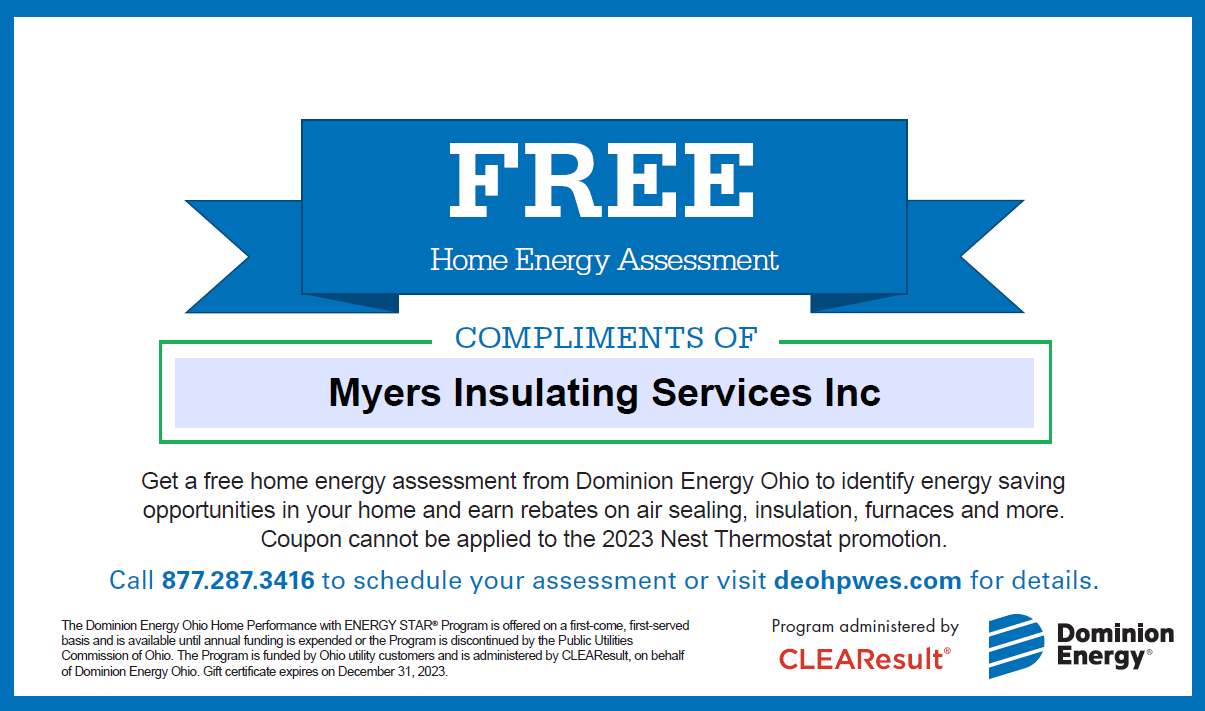 Home Energy Audit Dominion Gas Cleveland 1000 Rebate